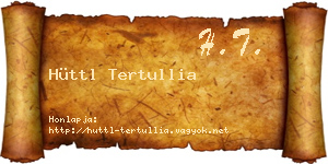 Hüttl Tertullia névjegykártya